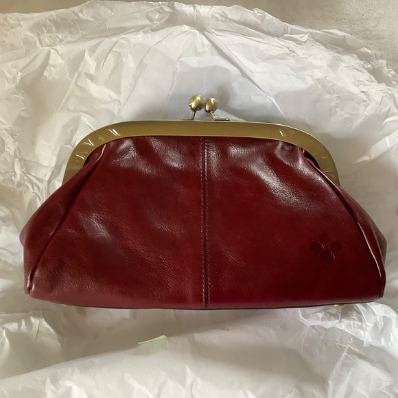 Patricia Nash Gisele Leather Frame Shoulder Bag Burgundy OS - Picture 8 of 16